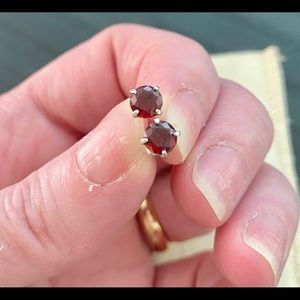 James Avery garnet gemstone earrings.